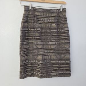 Pendleton 100% Virgin Wool Aztec Tribal Native Southwestern Mini Skirt Size 8
